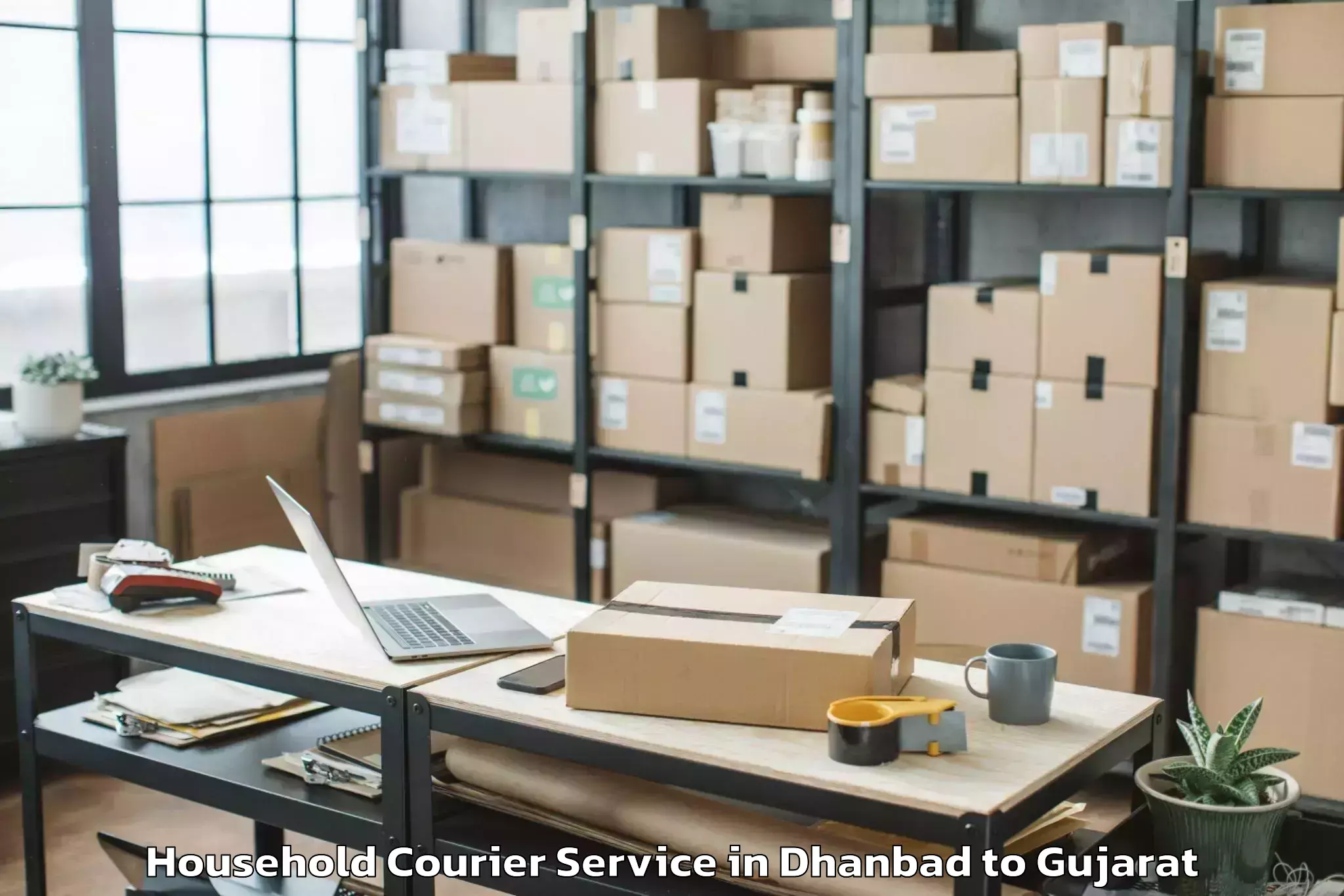 Top Dhanbad to Surat Household Courier Available